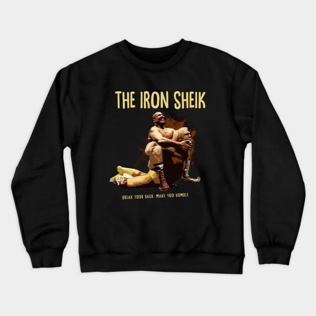 Iron Sheik Fight Crewneck Sweatshirt by Dami BlackTint